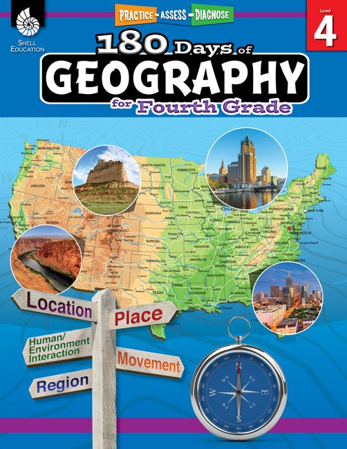 180 Days: Geography for Fourth Grade