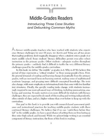 Literacy Intervention in the Middle Grades