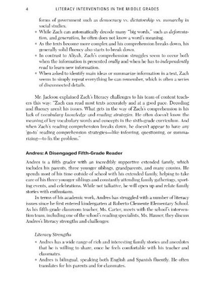 Literacy Intervention in the Middle Grades