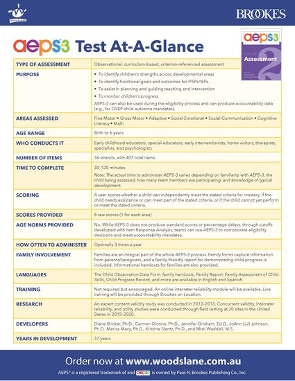 Assessment, Evaluation, and Programming System for Infants and Children (AEPS (R)-3) (English and Spanish Edition) 3/e