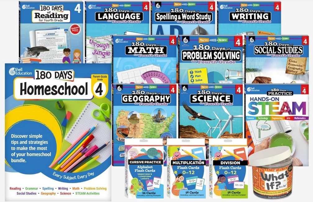 180 Days (TM): Homeschool Grade 4 Set