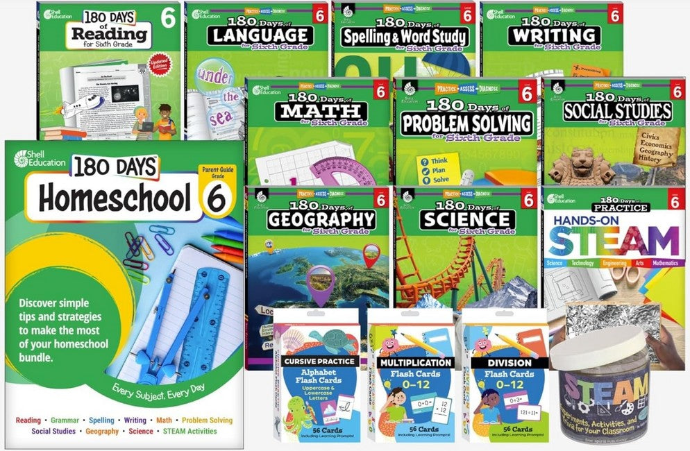 180 Days (TM): Homeschool Grade 6 Set