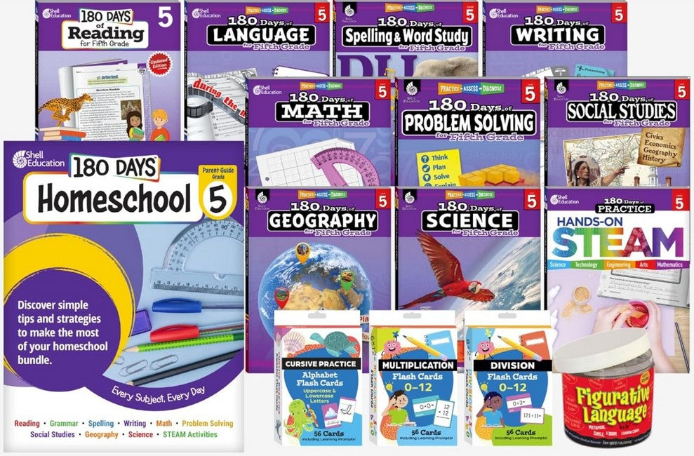 180 Days (TM): Homeschool Grade 5 Set